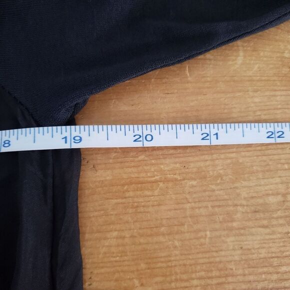 🦋3/$20 AMO Large Black Long Sleeve Scoop Neck Layered Ruffles Blouse Top - Picture 11 of 14